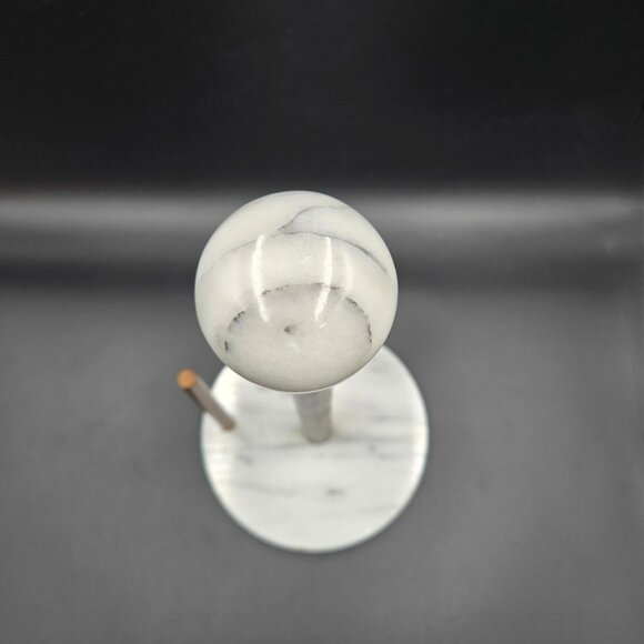 Marble And Wood Paper Towel Holder Countertop Free Standing Dispenser Read - Picture 4 of 10
